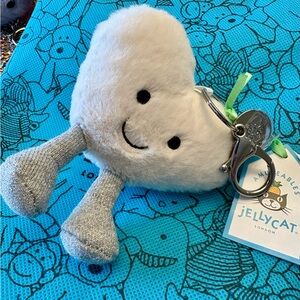 Jellycat cream Heart Plush bag charm